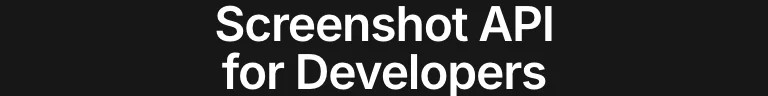 Only the homepage headline, Screenshot API for Developers, cropped tightly to the h1 element
